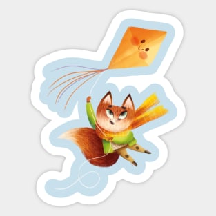 Kite flying Sticker